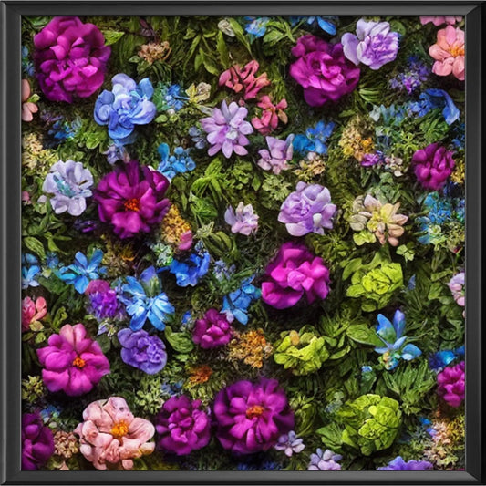 "Wall of Flowers" - Full Drill Diamond Painting Kit - YLJ Art Shop - YuLee Jonges